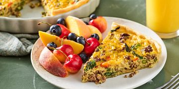 Veggie & Beef Quiche